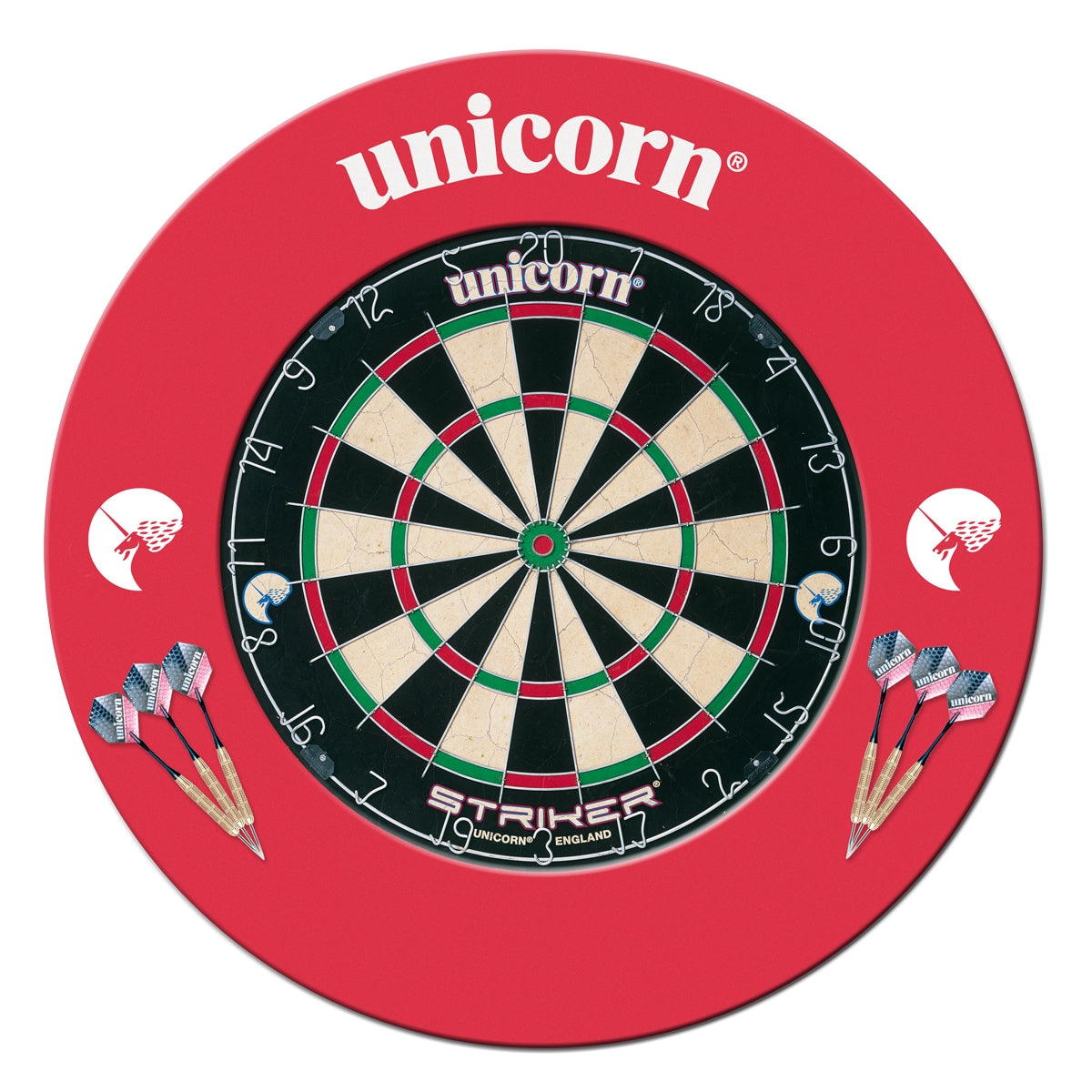Unicorn Striker Dartskive Med Surround