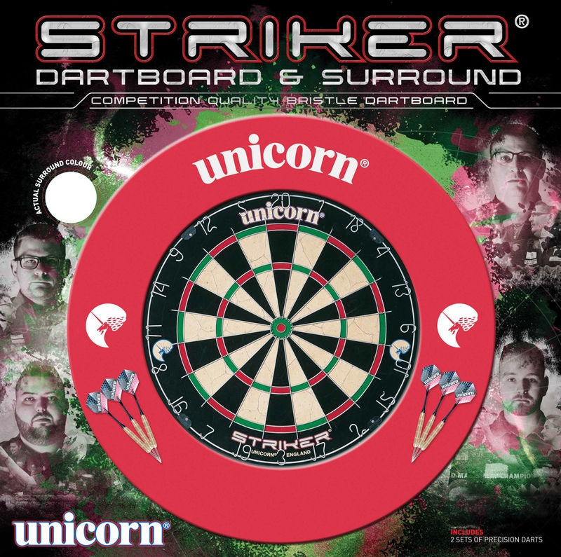 Unicorn Striker Dartskive Med Surround
