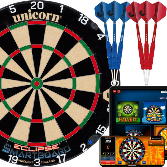 "Unicorn Eclipse Smartboard with Scorebuddy App for automatic dart scoring." This helps your images show up in Google Image search